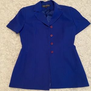 Blue short sleeve blazer